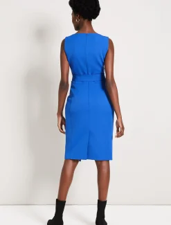 Dresses^Phase Eight Mira Belted Dress Blue