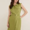 Dresses^Phase Eight Miruna Utility Shift Dress Khaki