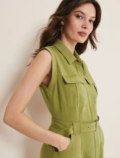 Dresses^Phase Eight Miruna Utility Shift Dress Khaki