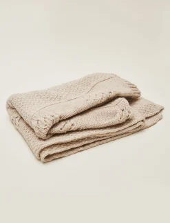 Scarves & Ponchos^Phase Eight Miya Knitted Blanket Cream