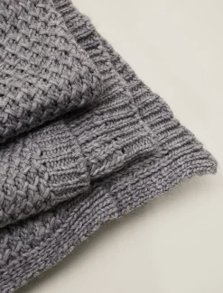Scarves & Ponchos^Phase Eight Miya Knitted Blanket Grey