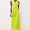 Dresses^Phase Eight Molly Chiffon Maxi Dress Lime