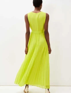 Dresses^Phase Eight Molly Chiffon Maxi Dress Lime