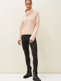 Trousers & Shorts^Phase Eight Molly Textured Leggings Black