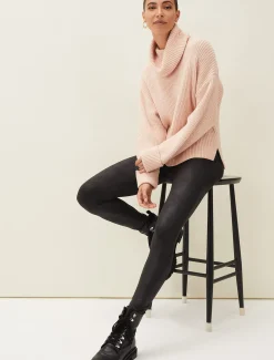 Trousers & Shorts^Phase Eight Molly Textured Leggings Black