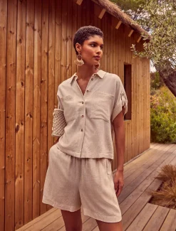 Shirts & Blouses^Phase Eight Mona Co-Ord Blouse Natural