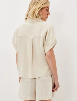 Shirts & Blouses^Phase Eight Mona Co-Ord Blouse Natural
