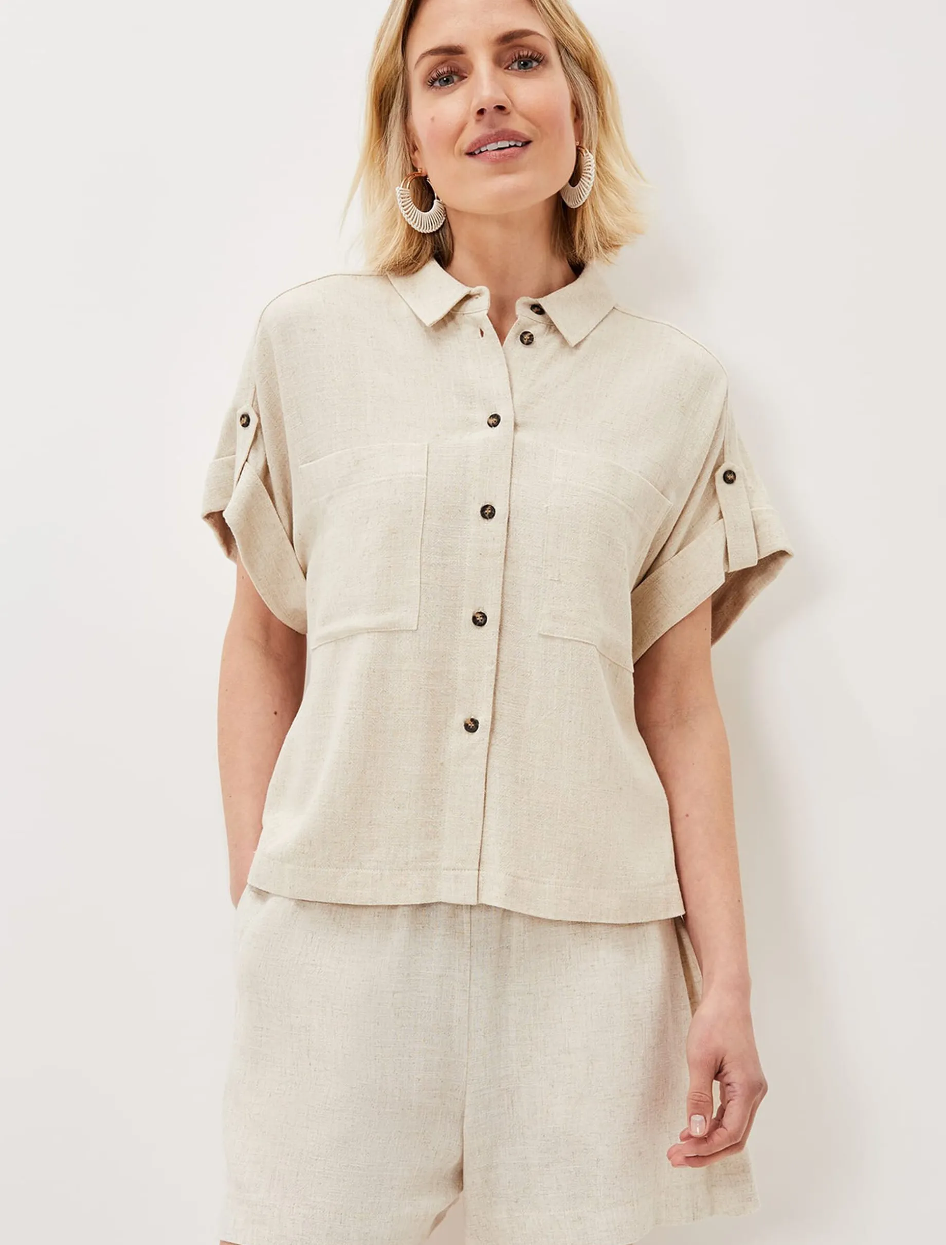 Shirts & Blouses^Phase Eight Mona Co-Ord Blouse Natural