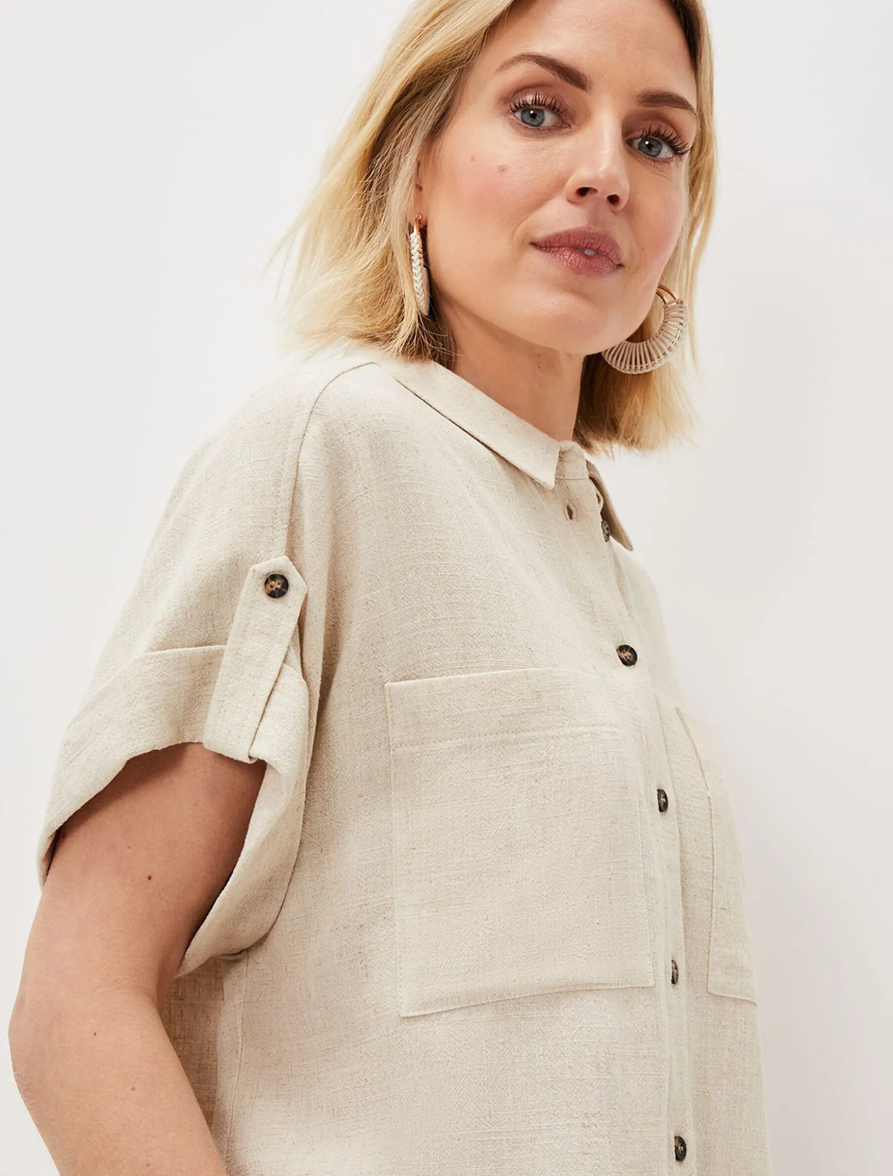 Shirts & Blouses^Phase Eight Mona Co-Ord Blouse Natural