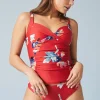 Swimwear^Phase Eight Monica Print Tankini Briefs Red/Multi