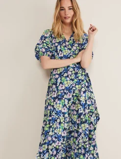 Dresses^Phase Eight Morven Floral Maxi Dress Navy/Multi