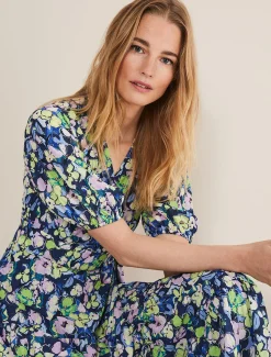 Dresses^Phase Eight Morven Floral Maxi Dress Navy/Multi