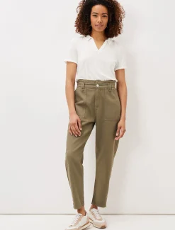 Trousers & Shorts^Phase Eight Nadina Paper Bag Waist Jeans Khaki