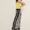 Trousers & Shorts^Phase Eight Nava Wide Leg Culottes Black/Stone