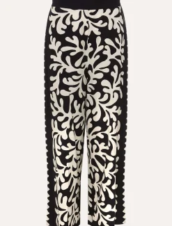 Trousers & Shorts^Phase Eight Nava Wide Leg Culottes Black/Stone