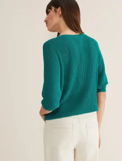 Knitwear^Phase Eight Naya Textured Corded Knit Teal