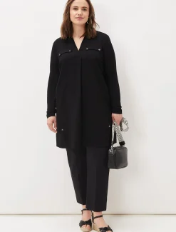 Shirts & Blouses^Phase Eight Neave Button Tunic Black