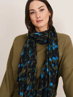 Scarves & Ponchos^Phase Eight Nell Confetti Lightweight Scarf Khaki/Multi