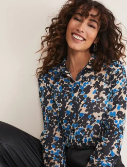 Shirts & Blouses^Phase Eight Nell Floral Shirt Blue Multi