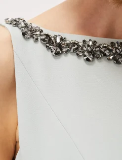 Dresses^Phase Eight Nia Embellished Scuba Dress Eau De Nil