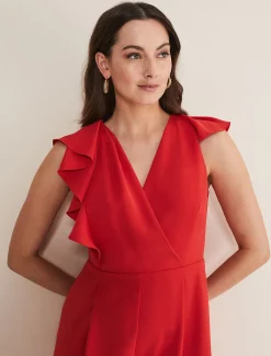Dresses^Phase Eight Nicky Ruffle Jumpsuit Fire