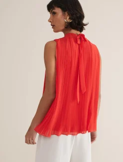 Tops & T-Shirts^Phase Eight Nina Pleated Top Fire