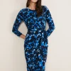 Dresses^Phase Eight Niya Floral Midi Dress Blue Multi