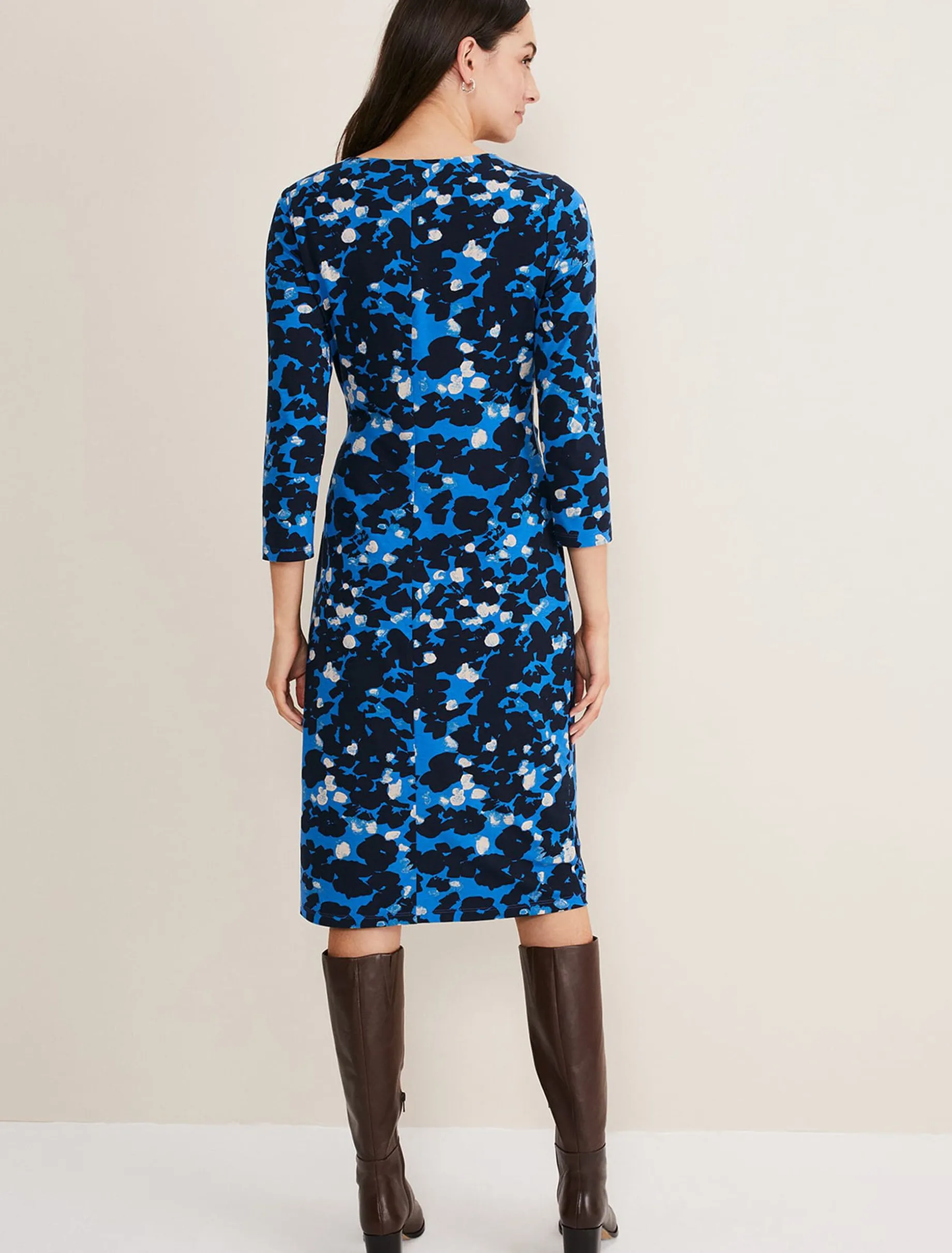 Dresses^Phase Eight Niya Floral Midi Dress Blue Multi