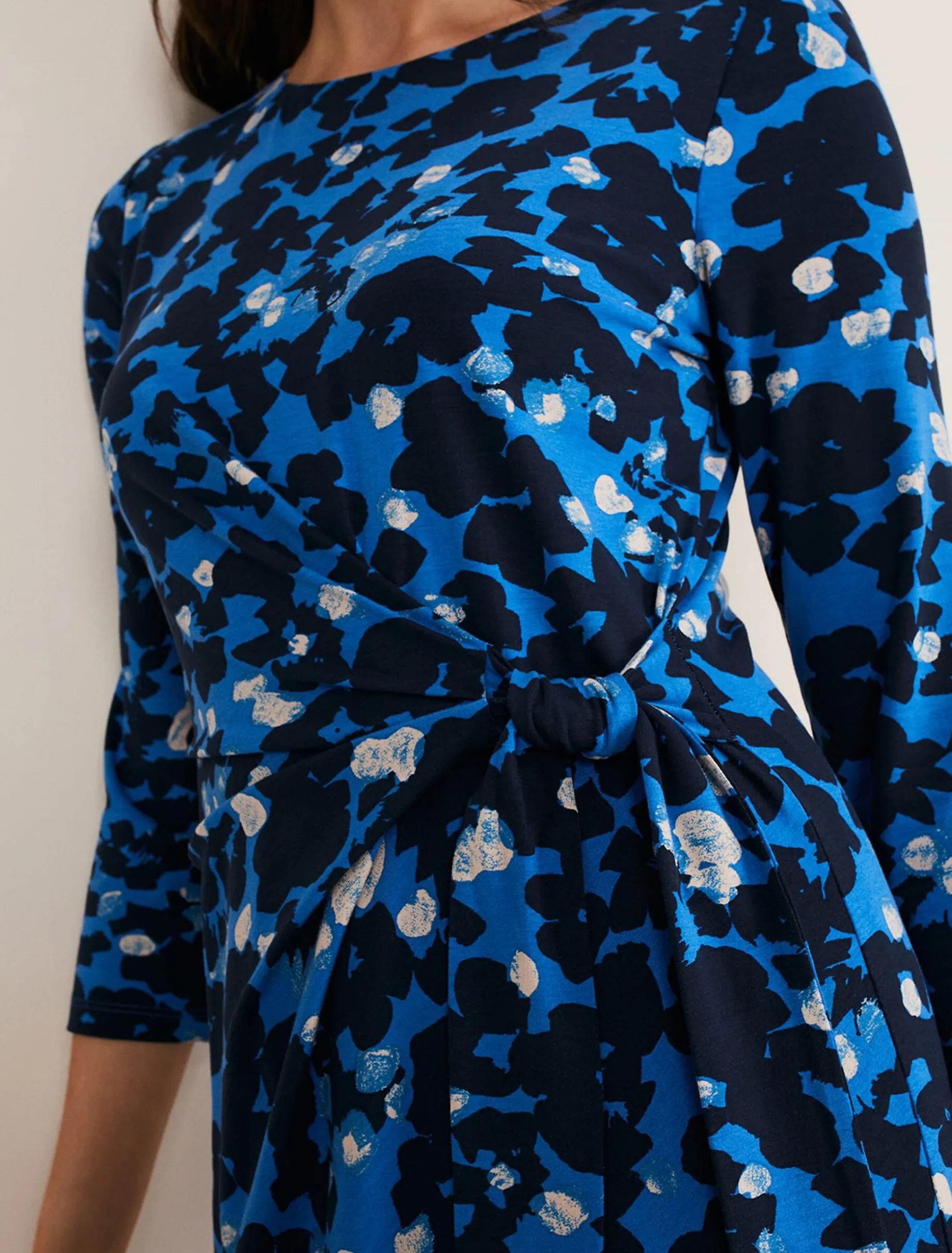 Dresses^Phase Eight Niya Floral Midi Dress Blue Multi