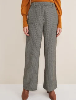 Trousers & Shorts^Phase Eight Nouria Herringbone Tapered Trouser Black/Cream