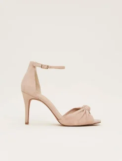Occasion Shoes^Phase Eight Nude Suede Open Toe Heels Latte