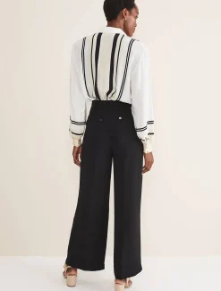 Trousers & Shorts^Phase Eight Opal Wide Leg Trousers Black