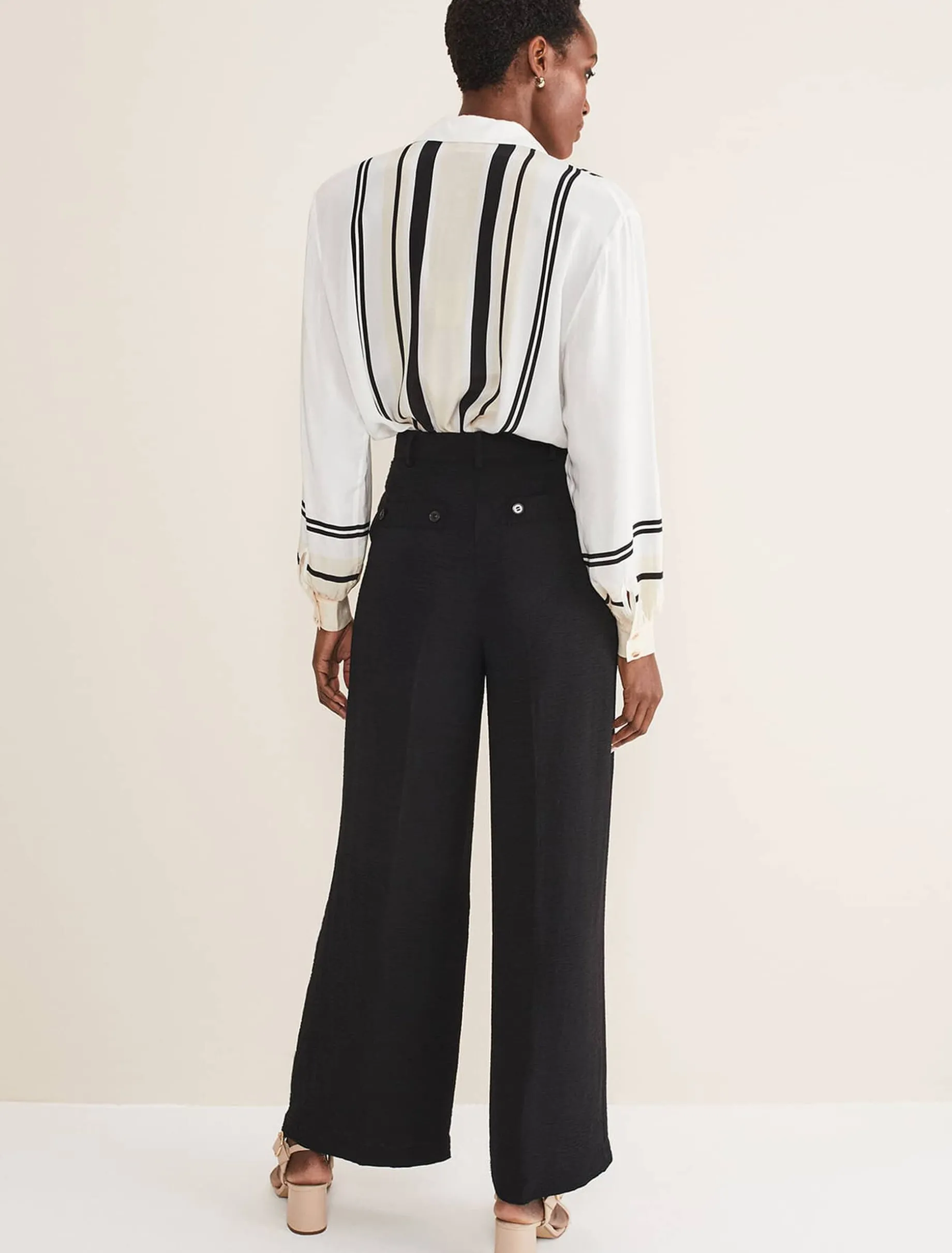 Trousers & Shorts^Phase Eight Opal Wide Leg Trousers Black