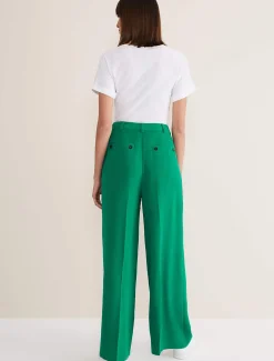 Trousers & Shorts^Phase Eight Opal Wide Leg Trousers Green