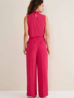 Trousers & Shorts^Phase Eight Opal Wide Leg Trousers Raspberry