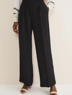 Trousers & Shorts^Phase Eight Opal Wide Leg Trousers Black