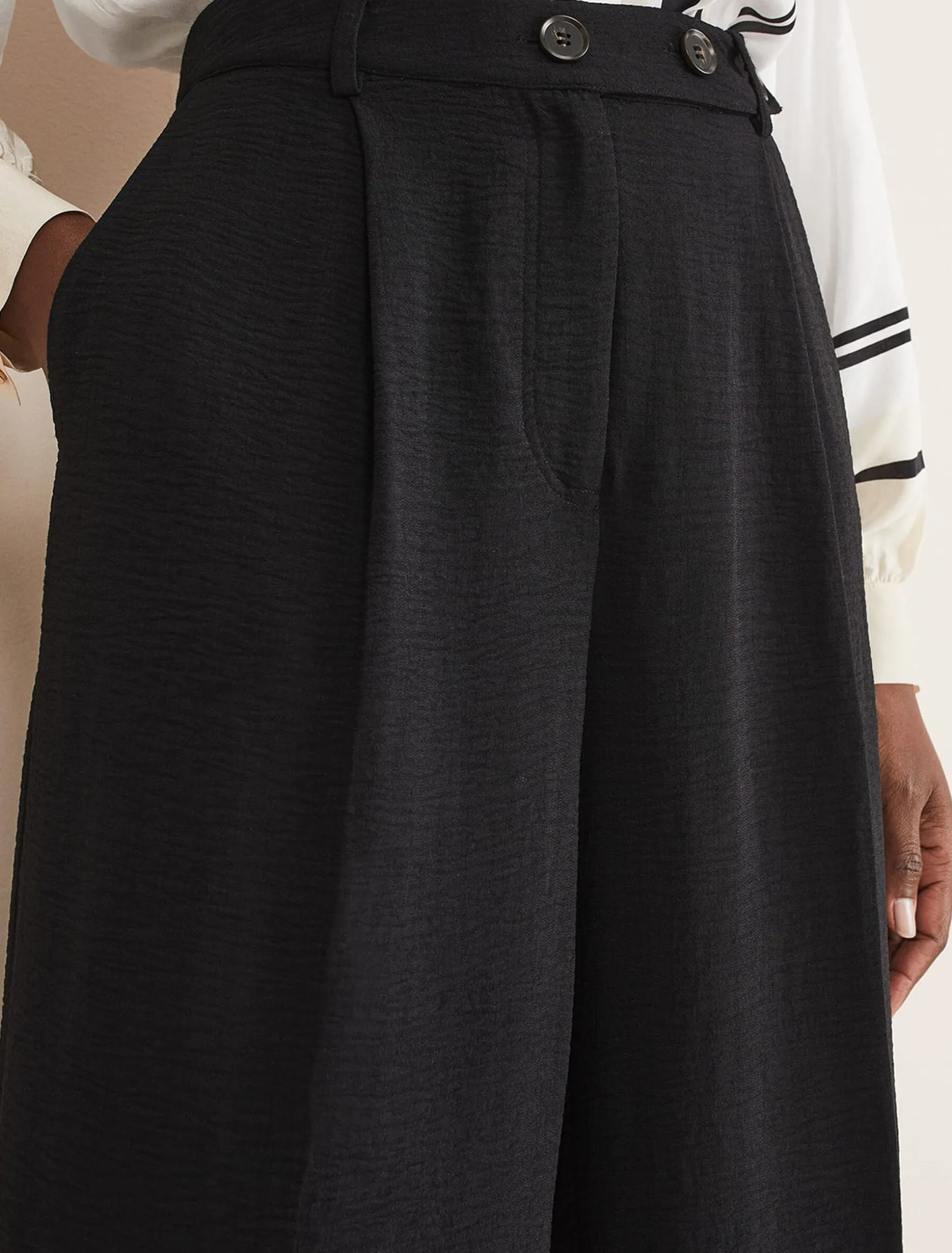 Trousers & Shorts^Phase Eight Opal Wide Leg Trousers Black