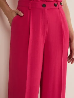 Trousers & Shorts^Phase Eight Opal Wide Leg Trousers Raspberry