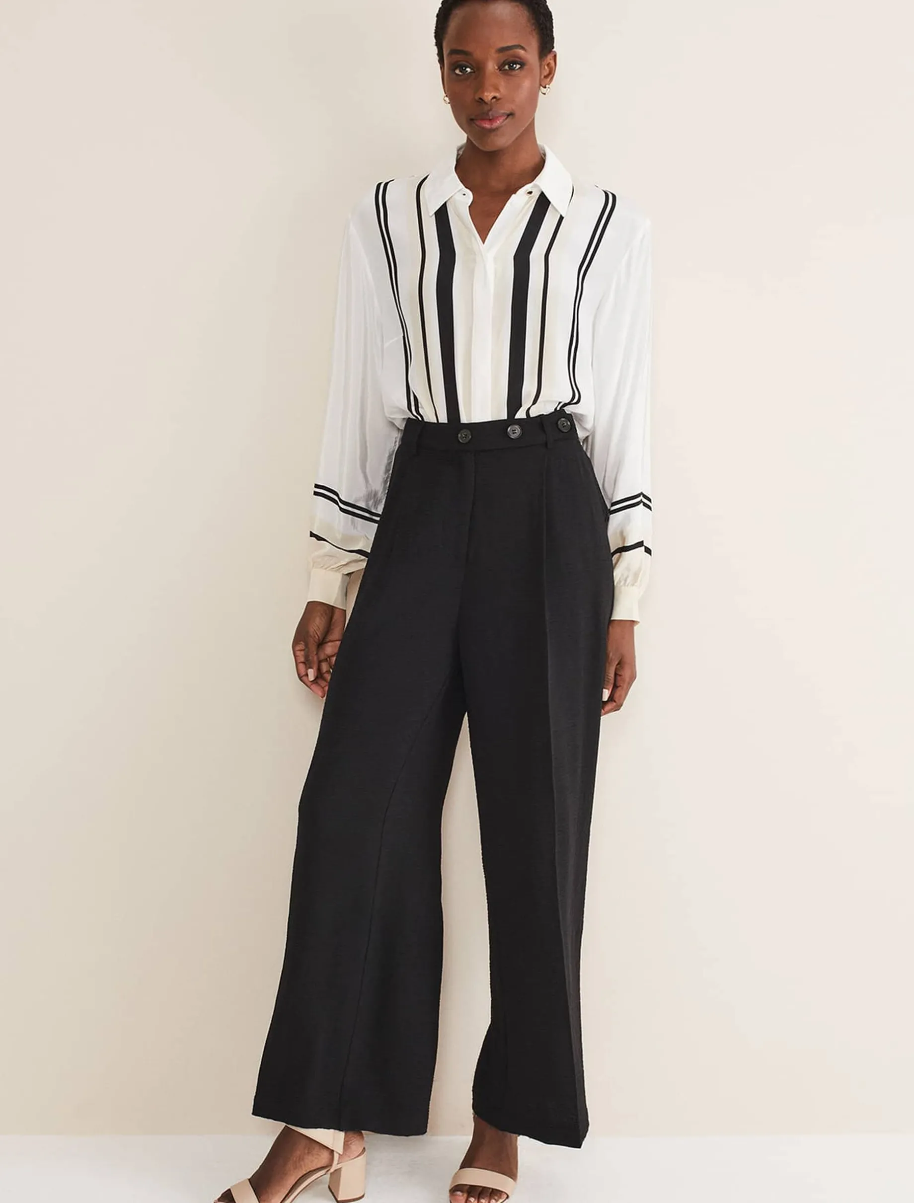 Trousers & Shorts^Phase Eight Opal Wide Leg Trousers Black