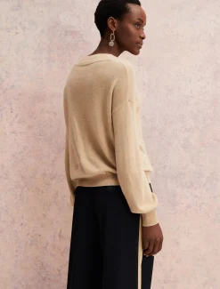 Knitwear^Phase Eight Ophelia Wool Cashmere V Neck Jumper Camel