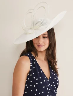 Fascinators & Hats^Phase Eight Oversized Loop Disc Fascinator Ivory