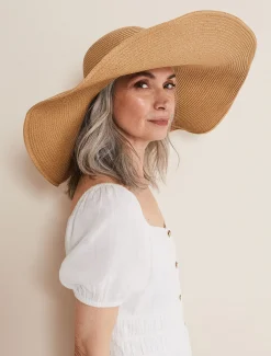 Fascinators & Hats^Phase Eight Oversized Straw Hat Natural