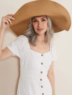 Fascinators & Hats^Phase Eight Oversized Straw Hat Natural