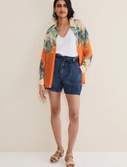 Trousers & Shorts^Phase Eight Paige Denim Shorts Mid Wash
