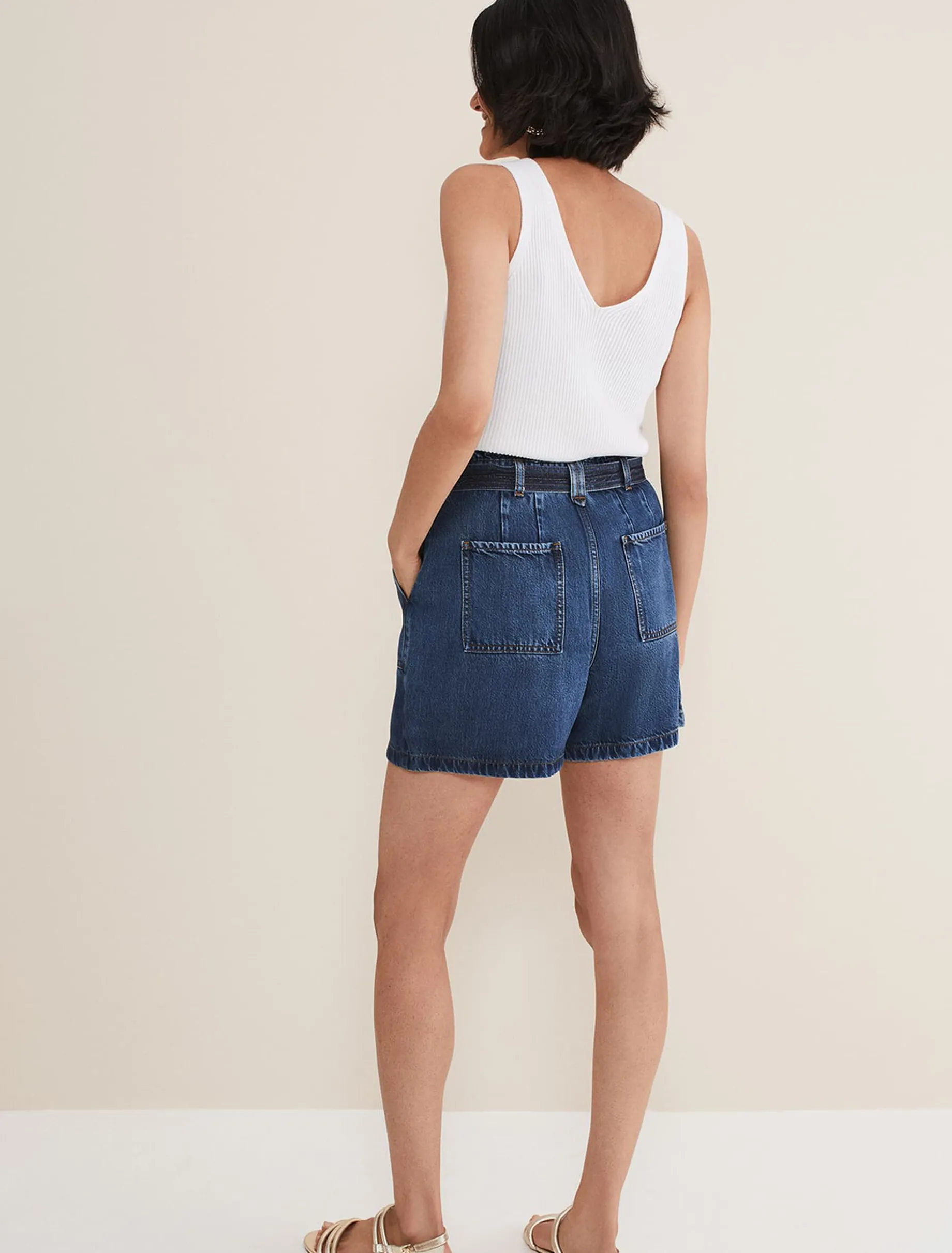Trousers & Shorts^Phase Eight Paige Denim Shorts Mid Wash