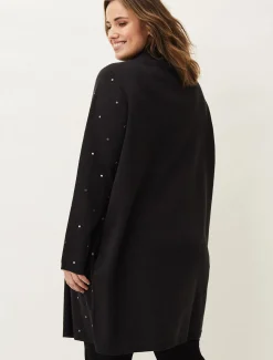 Coats^Phase Eight Paloma Scattered Stud Coatigan Charcoal