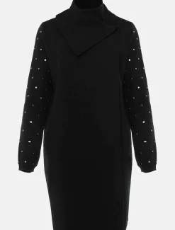 Coats^Phase Eight Paloma Stud Sleeve Knit Coat Black