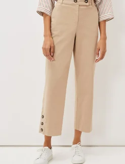 Trousers & Shorts^Phase Eight Parissa Button Hem Chino Trouser Toffee
