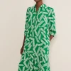 Dresses^Phase Eight Penele Abstract Midi Dress Green