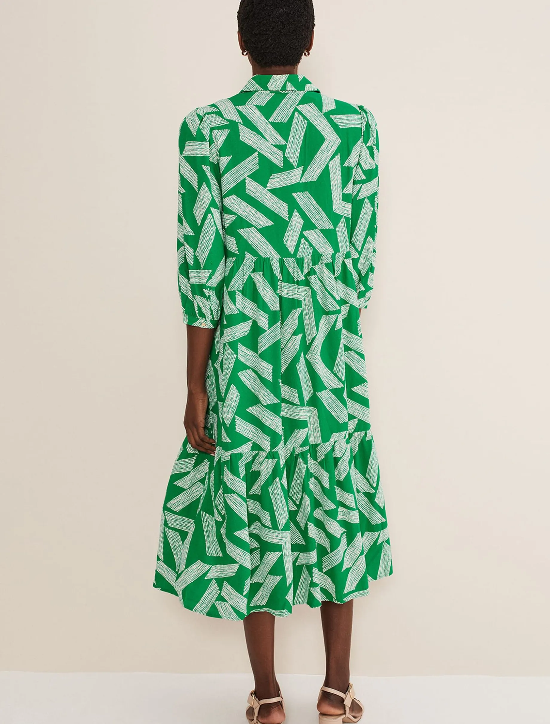 Dresses^Phase Eight Penele Abstract Midi Dress Green